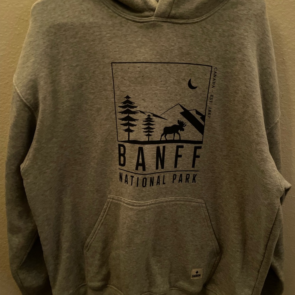 Gray Banff National Park Hoodie